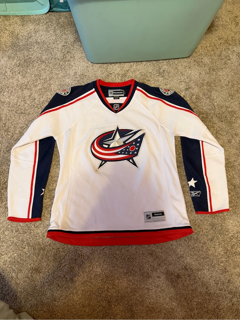 Reebok NHL Women’s Columbus Blue Jackets White Away Jersey Size M